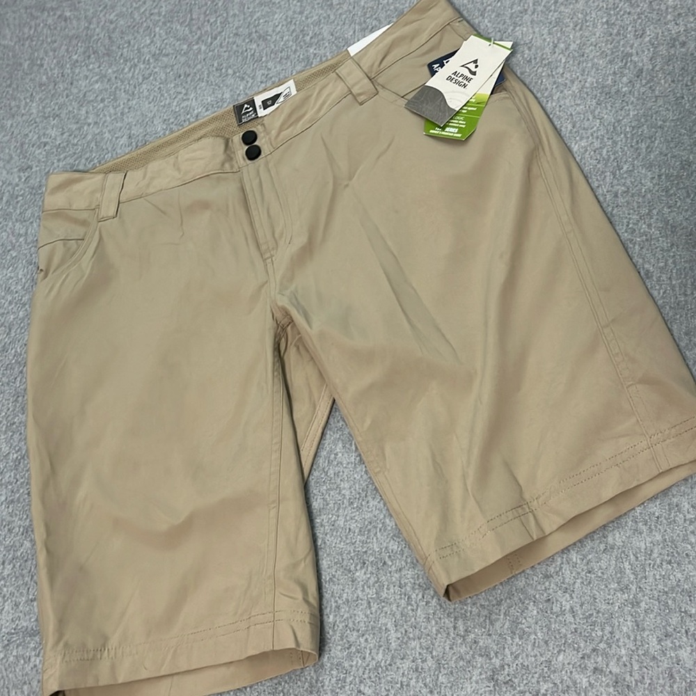 Alpine Design Tan Bermuda Shorts Lightweight Casual